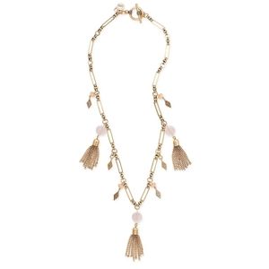 New Alex and Ani Gold Bohemian Tassel, Gem, Necklace